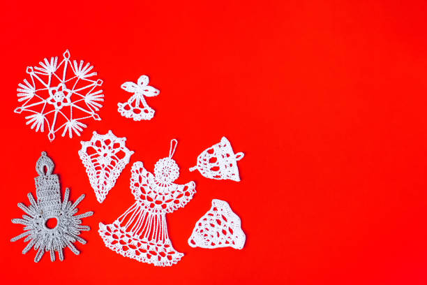 istock Knitted Christmas decorations 2165083131