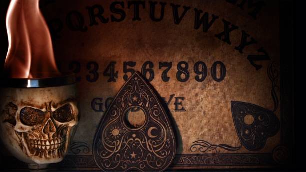 istock Witchcraft Spiritual Halloween Game Ouija Board 2165086145