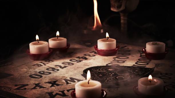 istock Witchcraft Spiritual Halloween Game Ouija Board 2165086319