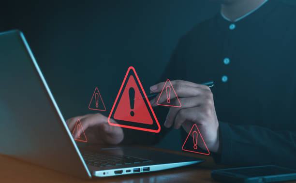 istock Malicious software, virus and cybercrime, System warning hacked alert,  cyberattack on online network, data breach, risk of website. compromised information concept. 2165104345