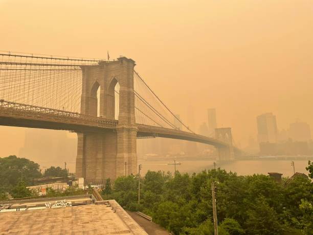 istock Brooklyn Bridge during the Canadian wildfires 2165110572