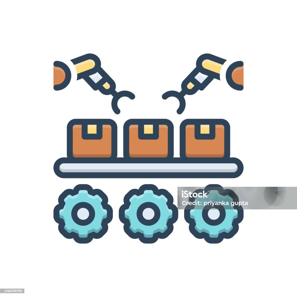 Output Process Icon Production Output Stock Illustration - Download Image Now - Icon Symbol ...