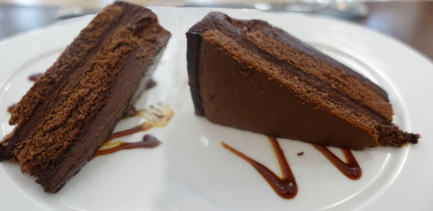 istock Chocolate Cake Pieces  Dessert served 2165125598