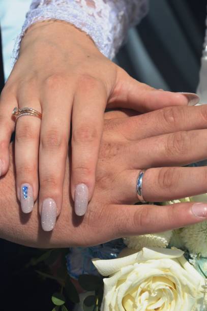 istock hands of newlyweds 2165129483