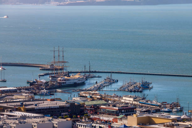 San Francisco, CA, USA -September 16, 2014:  The harbor and San Francisco Bay, California