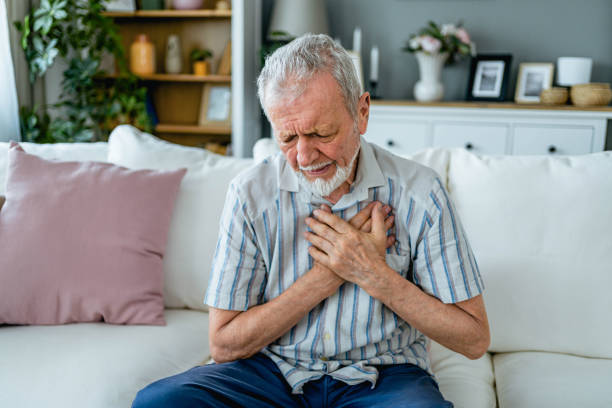 istock Senior man suffering from chest pain 2165132277