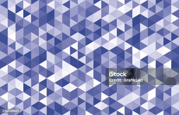 Abstract Blue Geometric Pattern With Triangular Shapes Stock ...