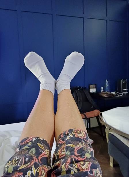 istock Fitness-exercises with legs in the sleepingroom 2165140867