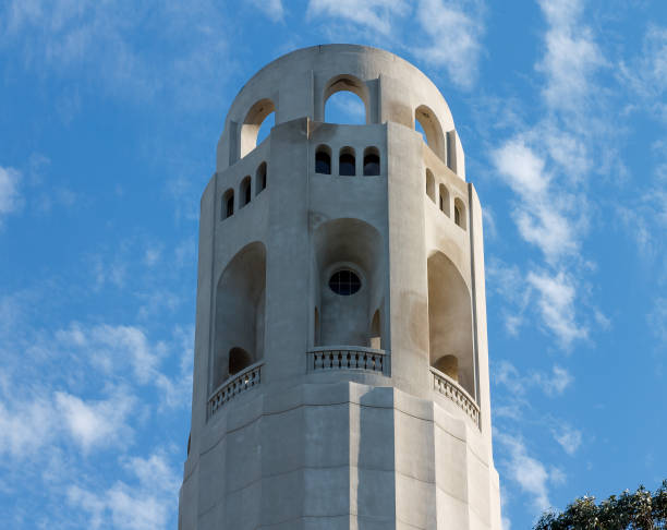 iconic Coit Tower on Telegraph Hill in San Francisco, California.