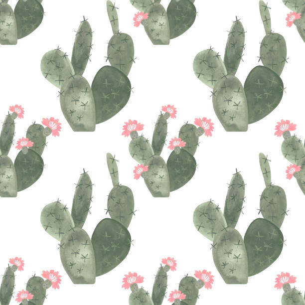 istock Cacti. Seamless watercolor pattern for wrapping paper, wallpaper and textiles. 2165153061