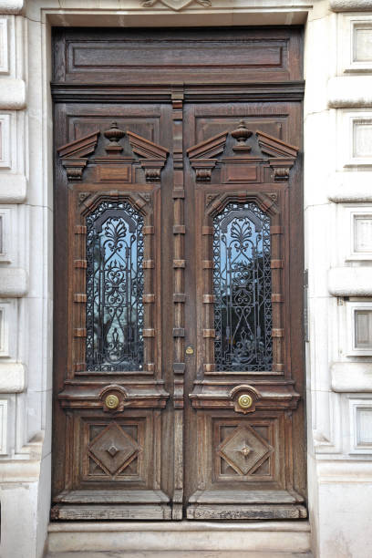 istock Double Wooden Doors 2165155615