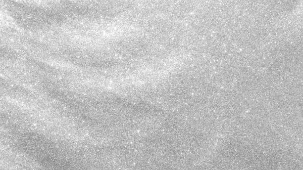 istock Silver glitter background texture white sparkling shiny wrapping paper for Christmas holiday seasonal wallpaper decoration, greeting and wedding invitation card design element 2165161466