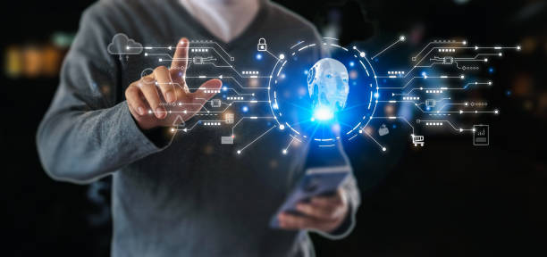 istock Businesspeople can use the Internet, links to artificial intelligence, virtual reality, and mobile internet technology. 2165162128