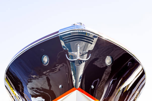 istock Hull of modern luxury yacht, lfront view, background with copy space 2165169718