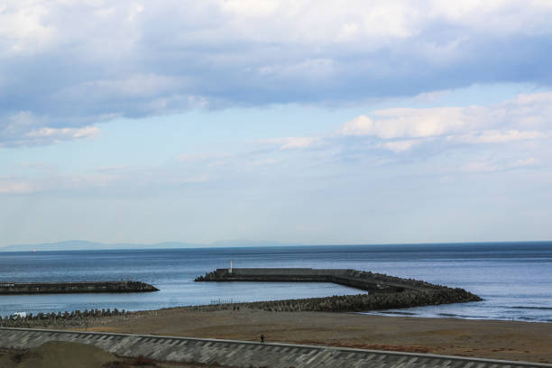 Beautiful seascape with horizon and sky