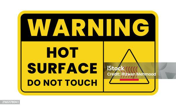Touch Hot Object Hot Surface Sign Warning Do Not Touch Safety Poster Sticker Label ...