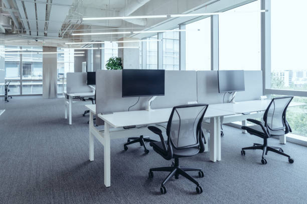 istock The modern open-plan office with a clean, organized layout. 2165181533