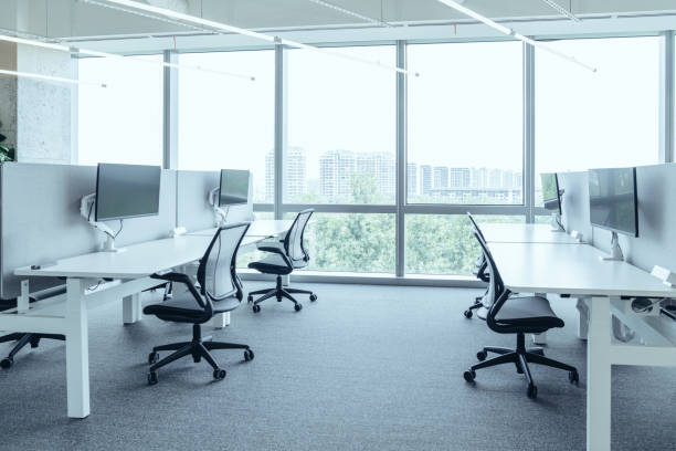 istock The modern open-plan office with a clean, organized layout. 2165181544