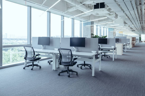 istock The modern open-plan office with a clean, organized layout. 2165181591