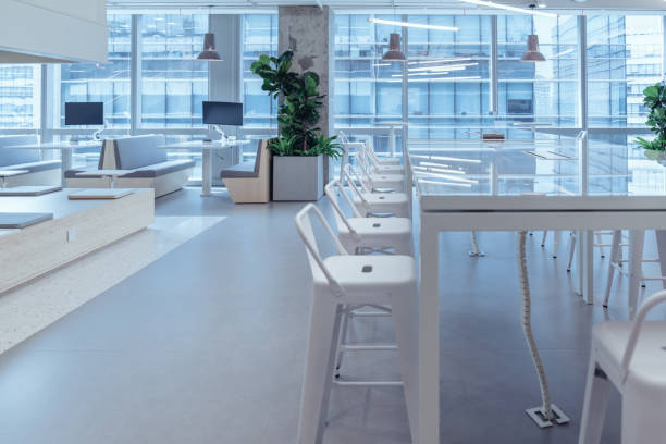 istock A modern and minimalist dining area with sleek 2165181694