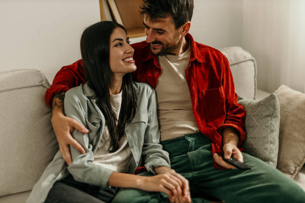istock Watching TV together is our date 2165185009