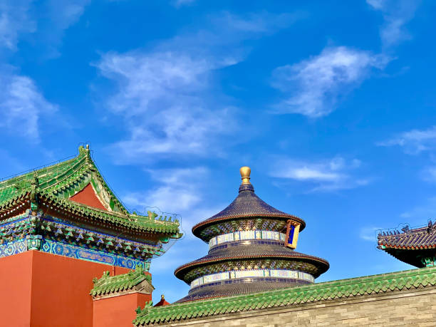 istock Temple of Heaven's Architectural Marvels Under a Blue Sky 2165185767