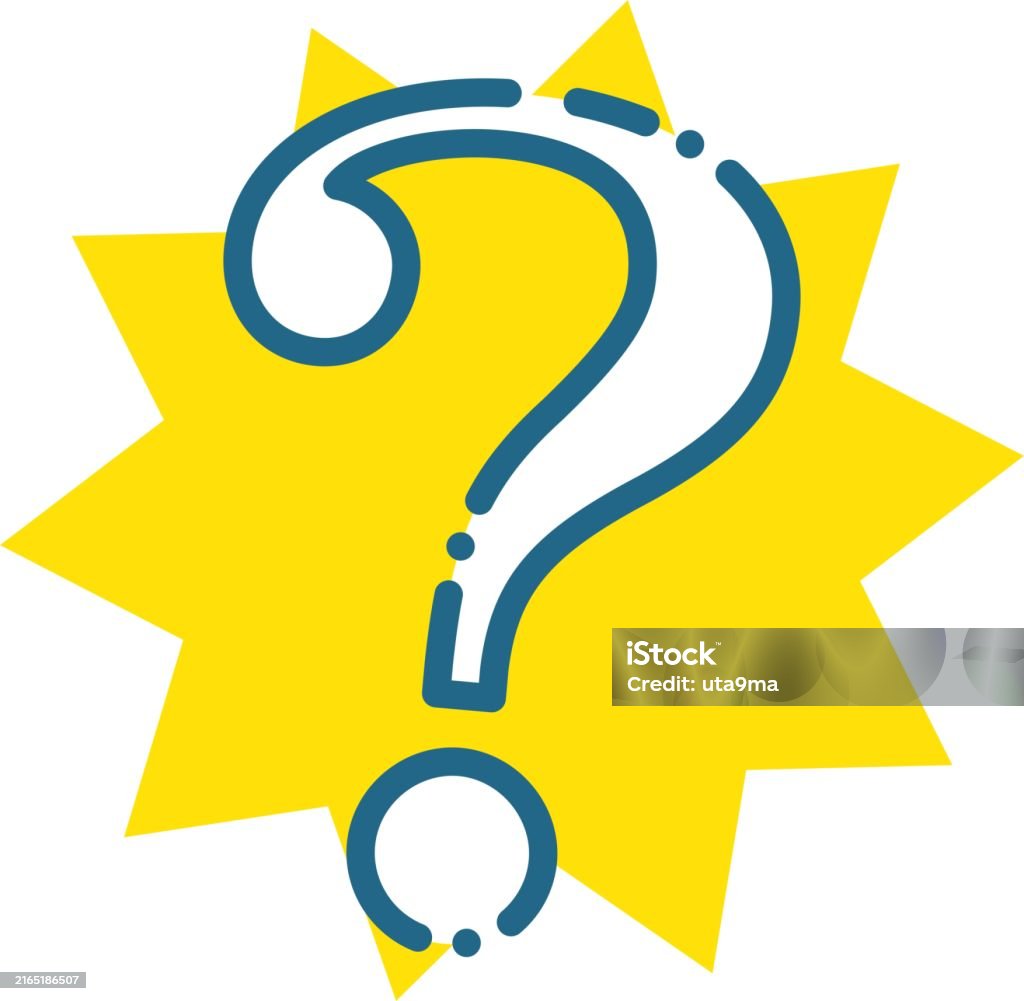 Blue Dashed Question Mark Illustration Material Stock Illustration ...