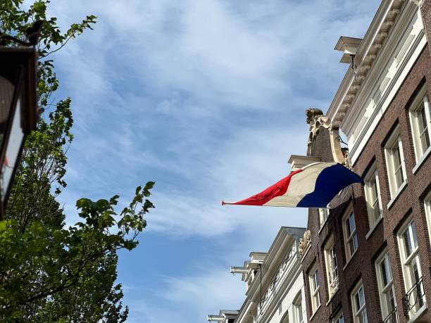 istock Netherlands flag in Amsterdam 2165206378