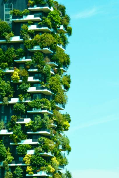 istock Trees on skyscraper balconies in Milan 2165207915