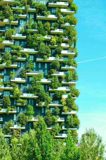istock Trees on skyscraper balconies in Milan 2165209285
