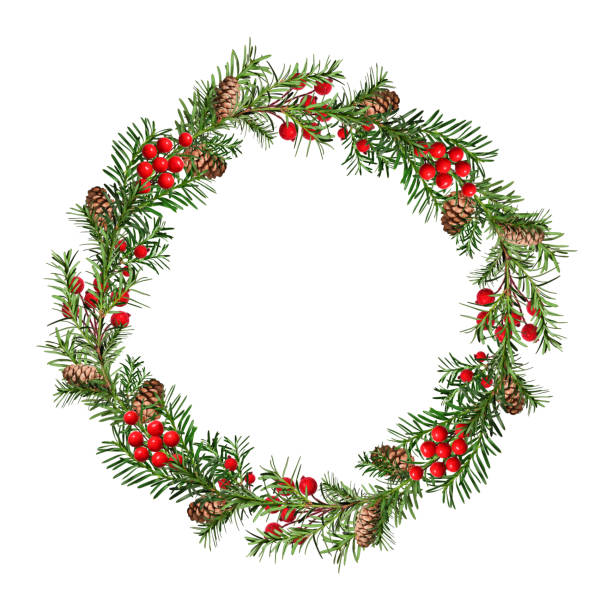 istock Festive Christmas wreath. 2165213793