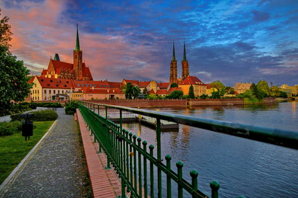 istock Wroclaw's Cathedral island at sunset, Wroclaw, Poland 2165217453