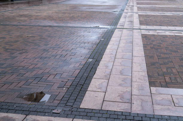 istock paved deserted pedestrian zone in the city centre 2165230201