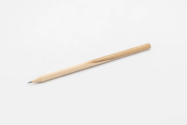 istock Close up wood pencil isolated on white  background 2165231305