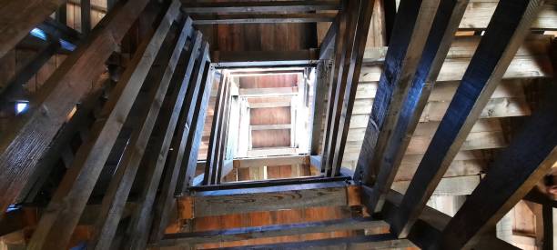 spiral stairs in an old house in Germany