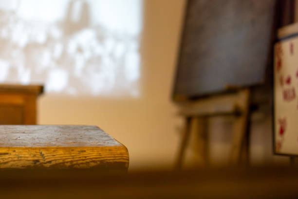 istock Vintage classroom in Czechoslovakia 2165259289