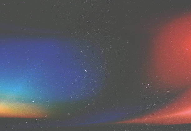 gradient grainy vintage texture, abstract blue red yellow gradient, blurred background film grain texture, minimal style