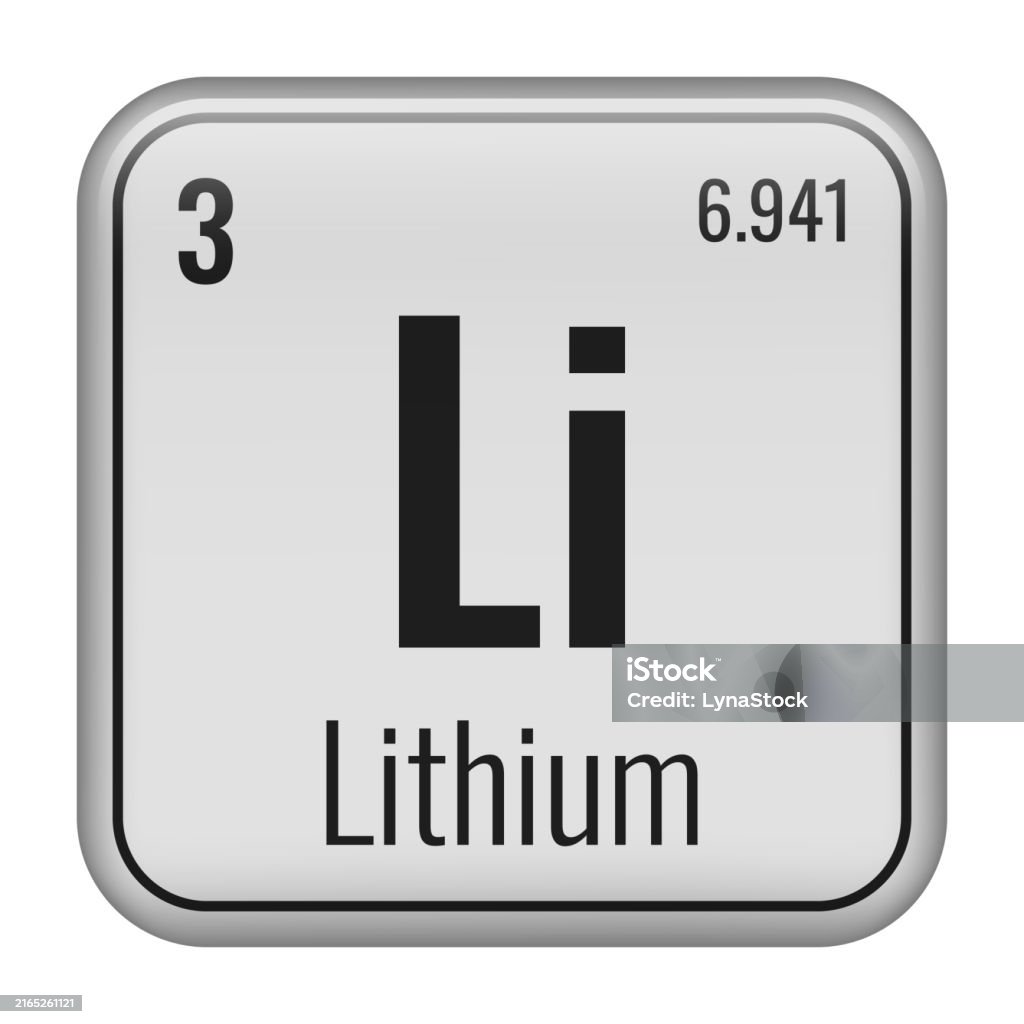 Li Symbol Element Lithium Symbol Chemical Element Of The Periodic Table Vector ...