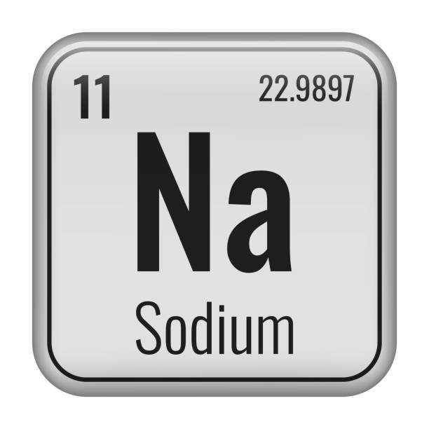 istock Sodium symbol. Chemical element of the periodic table. Vector illustration isolated on white background. Glass sign. 2165261163