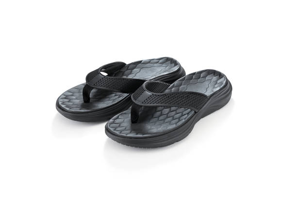 istock Pair of black flip flops 2165270605