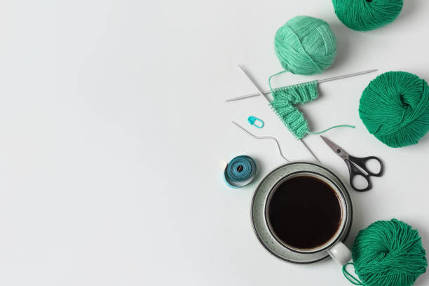 istock Composition of balls of knitting thread 2165271036