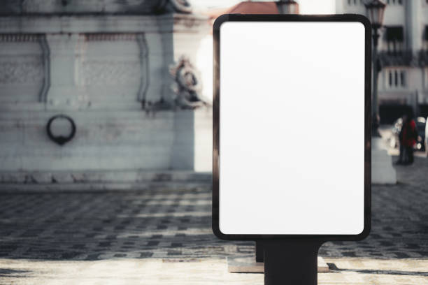 istock Empty city placard mock-up for ads 2165274447