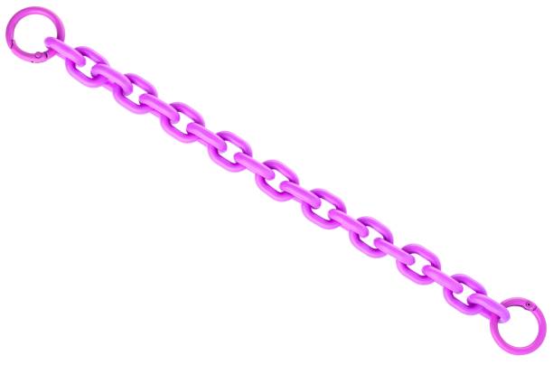 Chain for key chain, Chain with fastening locks on edges on white background in insulation