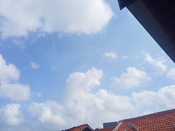 beautiful white clouds against a blue sky background