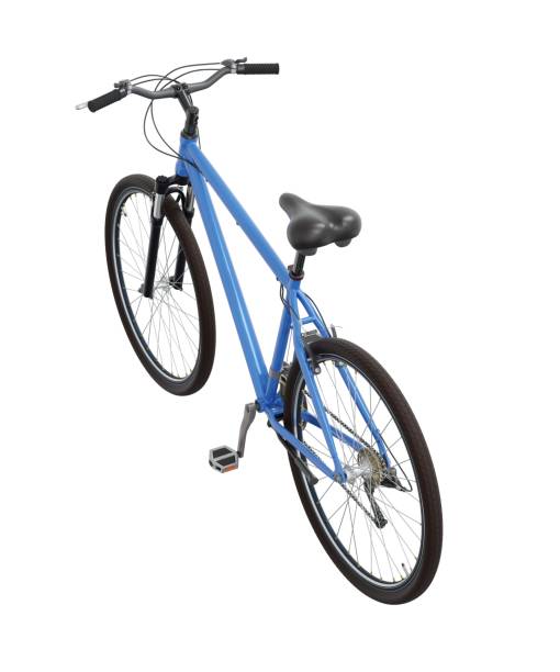 istock Blue bicycle, side top view isolated on white background, 3D illustration 2165280499