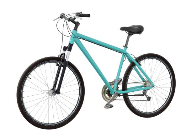 istock Blue teal bicycle, side front view isolated on white background, 3D illustration 2165280507