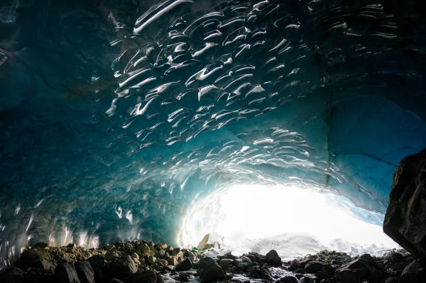 istock Glacial ice in ice cave 2165282185