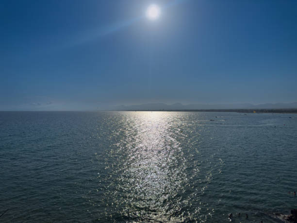 sunset over the calm sea