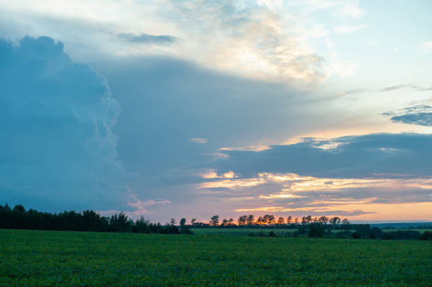 istock Sunset with a beautiful cloud and reflections of the sun 2165283028