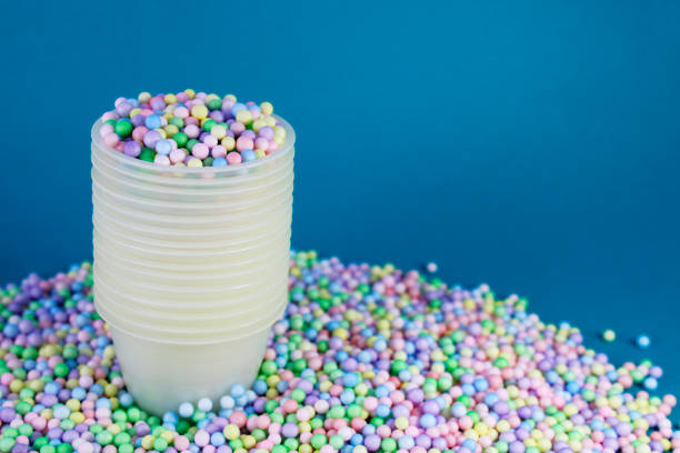istock Plastic containers on top of each other with colorful spheres 2165284503